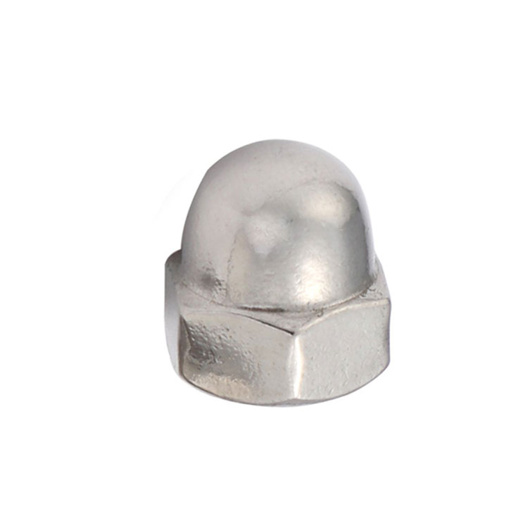 Astm A194 สแตนเลส 304 316 อ่อนนุชหน้าแปลนโดมหยาบ Hex Head Dome Cap Nut