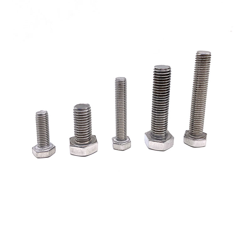 INOX A2 INOX A4 DIN933 M6 M8 สแตนเลสสตีลหัวหกเหลี่ยม Bolt