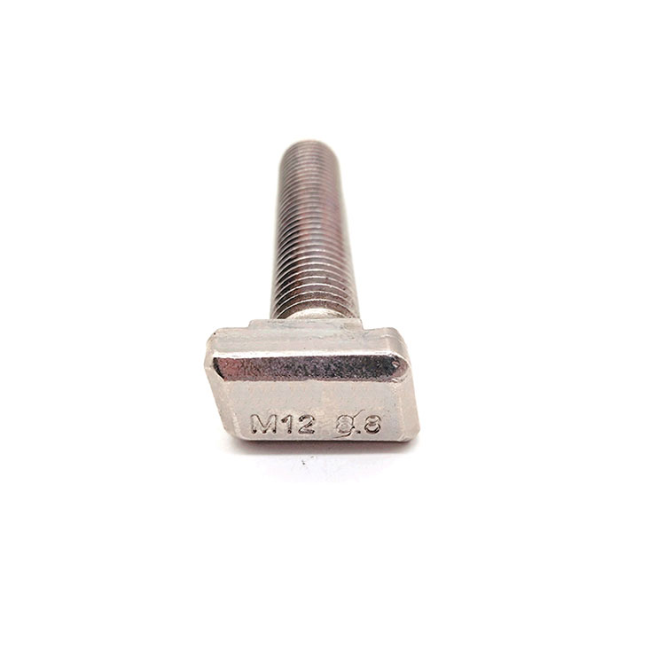 M12 สแตนเลสหัว Rhomboid T Bolt พร้อมฟัน Antiskid สำหรับผนังม่าน