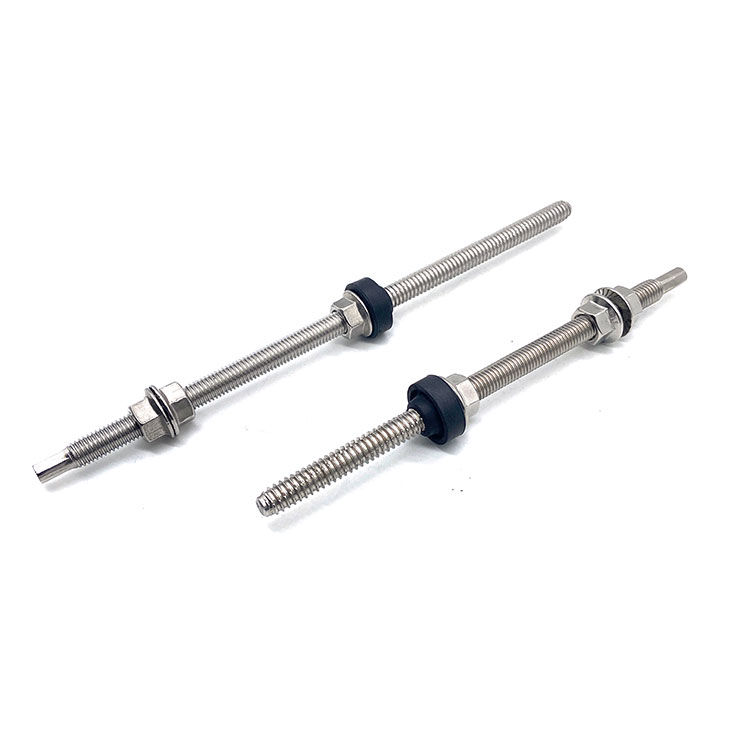 ตะขอหลังคาพลังงานแสงอาทิตย์ SS304 SS410 Haste Self Broaching Hanger Bolt สำหรับโลหะ