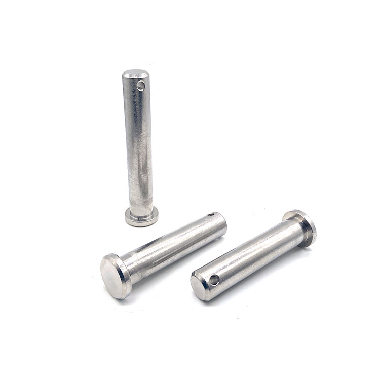 SS304 A2 หัวแบน M3 M4 M5 M6 สแตนเลส Clevis Pin พร้อมรู