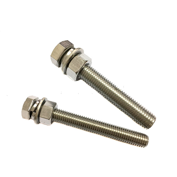 SS304 SS316 SS316L 1/2 3/8 ASME / ANSI B 18.2.1 สกรูหัวหกเหลี่ยมสแตนเลส