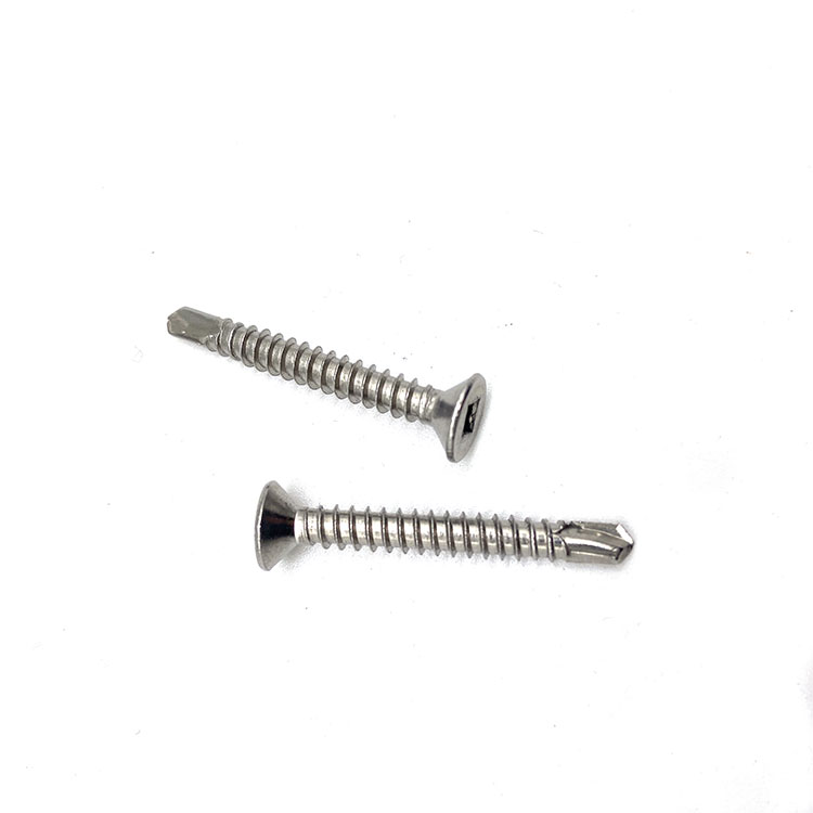 SS316 SS304 โรงงานในจีนจัดหา Hardend Countersunk Head Self Drilling Screws